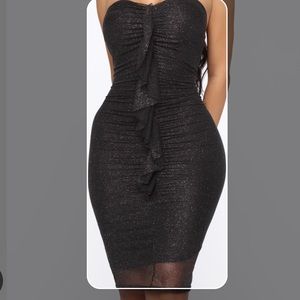 Leading Them On Glitter Mini Dress -